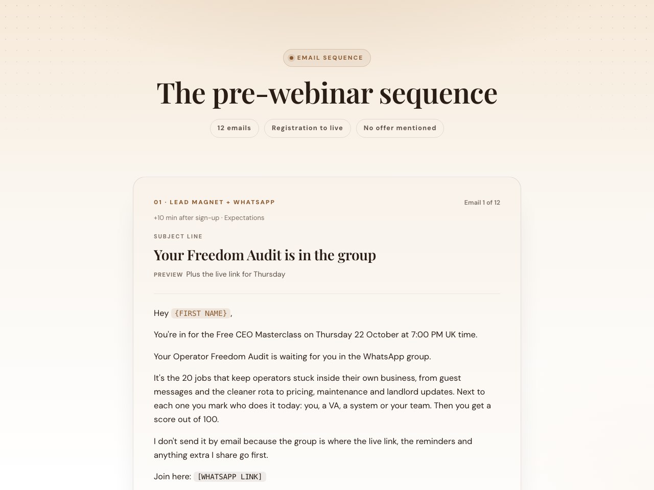 Pre-webinar preview