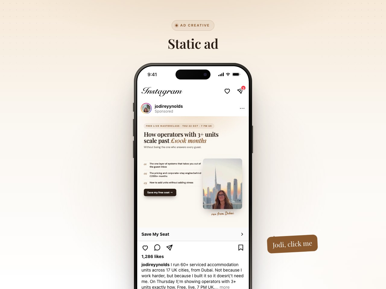 Static ad preview